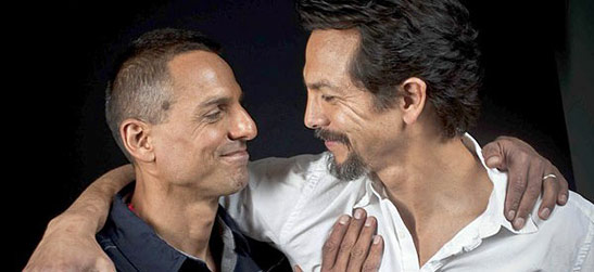 Benjamin Bratt with his brother, director Peter Bratt