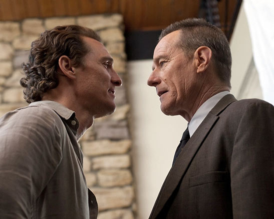 Matthew McConaughey and Bryan Cranston in 'Lincoln Lawyer'