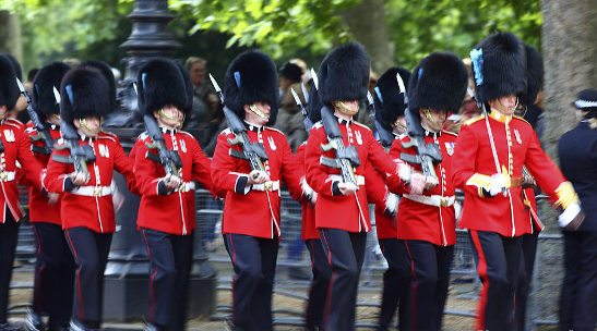 Irish Guards on parade