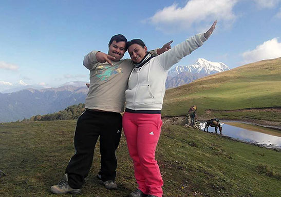 Amar and his sister Irene at the Summit