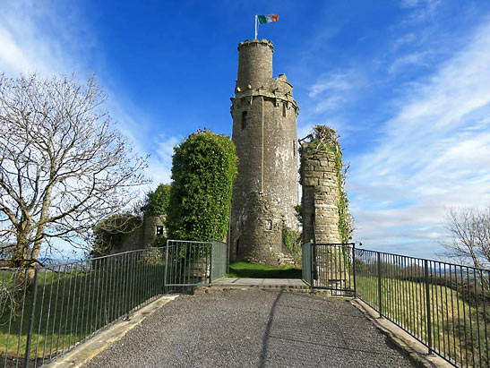medieval-style tower at the Ballyfin