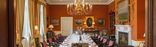 the dining room at Straffan House, the K Club