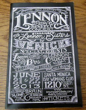 poster of Lennon Family Benefit Concert