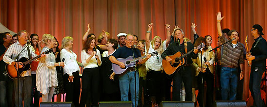 the Lennon cousins performing 'The Family Tree' at the Lennon Family Benefit Concert