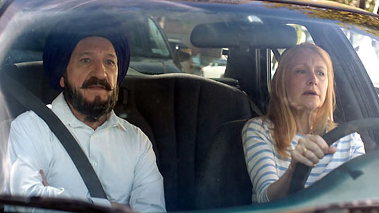 Patricia Clarkson and Ben Kingsley in a scene from 'Learning to Drive'