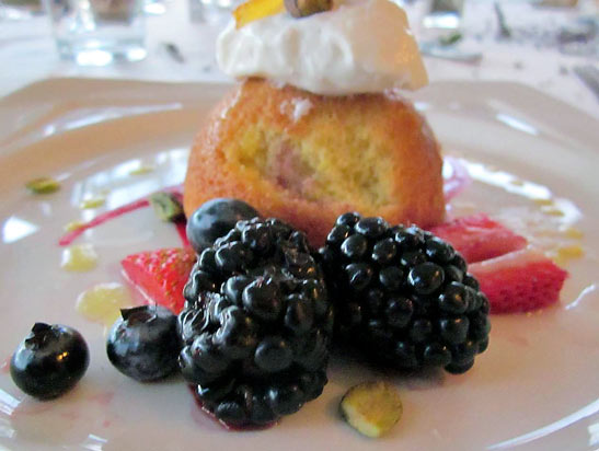 Blood Orange Olive Oil Cake at the Vineyard Rose Restaurant