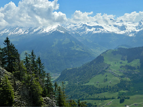 view of Central Swiss Alps