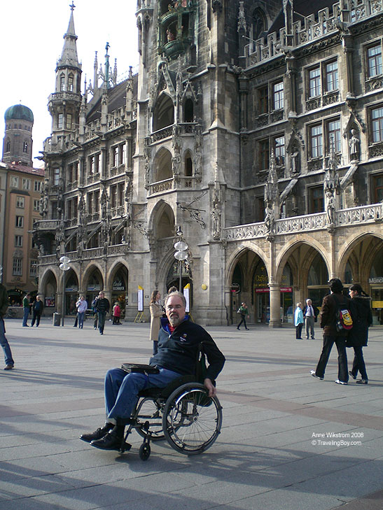 the author at the Marienplatz, Munich