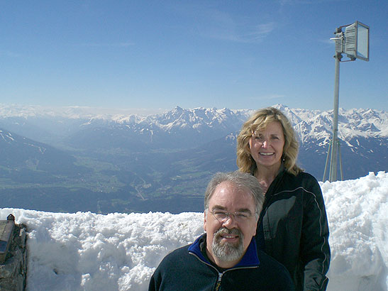the author and his wife Anne above Innsbruck