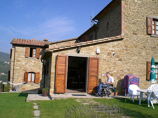 the author at a villa near Lake Trasimeno, Umbria, Italy