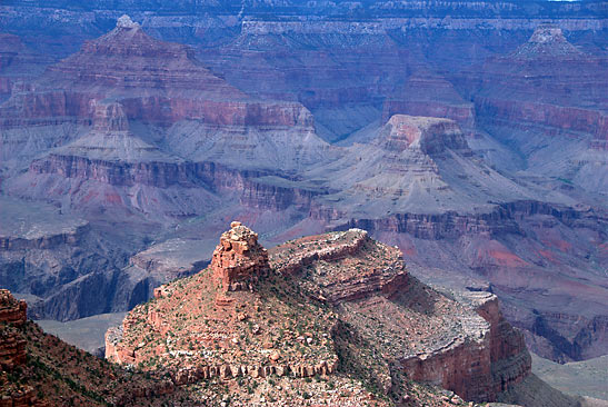 the expanse of the Grand Canyon