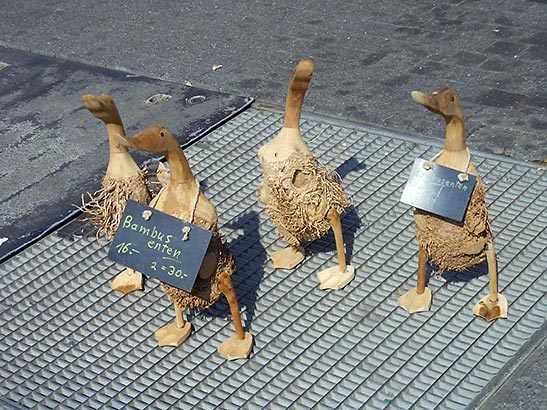 Ducks at Stuttgart’s outdoor market