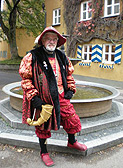 Fuggerei guide in medieval attire