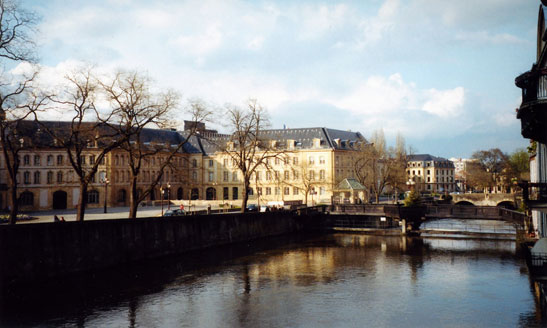 buildings along the Moselle River, Metz