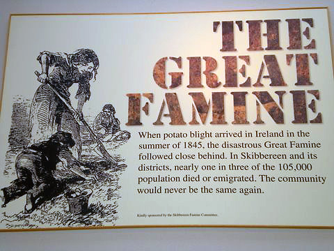 poster at the Great Famine Exhibit at the Skibbereen Heritage Center, West Cork