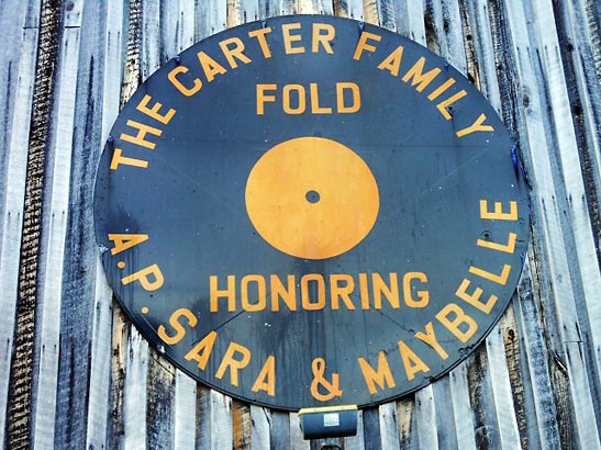 sign over the entrance to the Carter Family Fold, Hiltons, Virginia