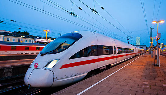 Eurail train from Hamburg to Amsterdam