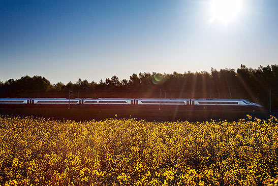 Eurail train to Warsaw