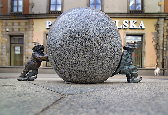 dwarf statue at Wroclaw, Poland