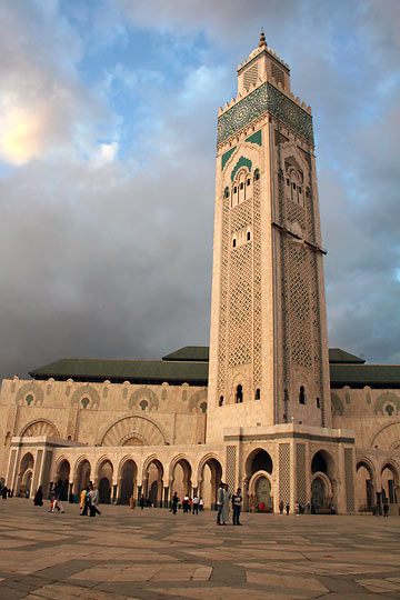 the Hassan II Mosque in Casablanca, Morocco