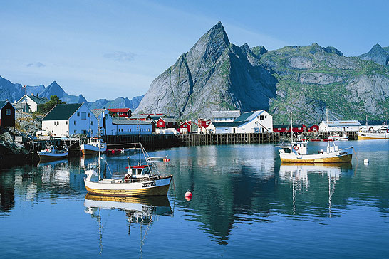 a fishing village in the Lofoten Islands
