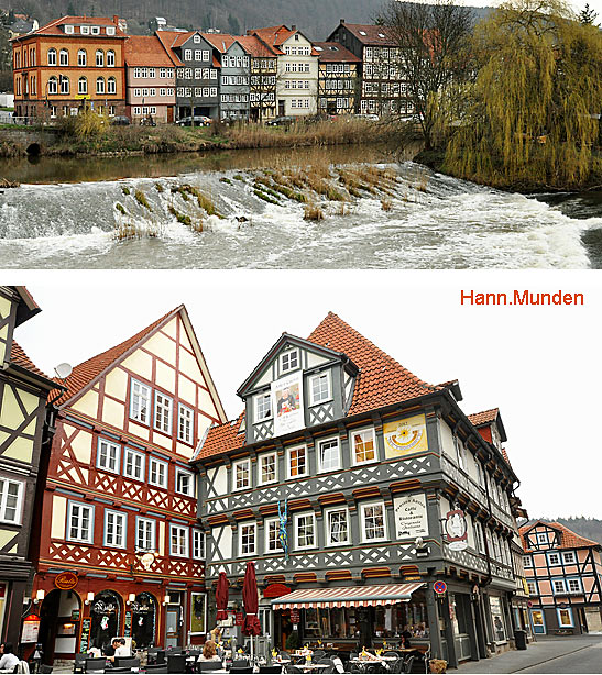 scenes from the river city of Hann. Munden, Germany