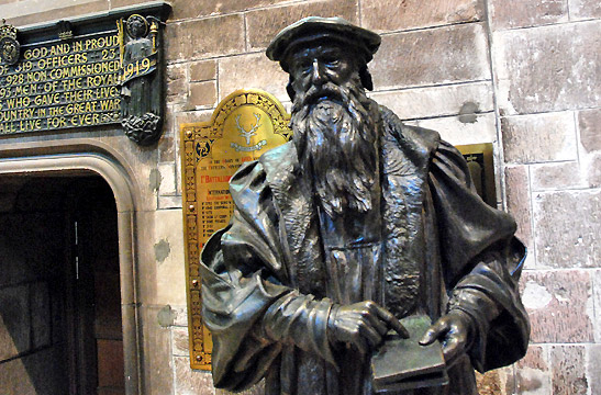 John Knox statue in Edinburgh, Scotland