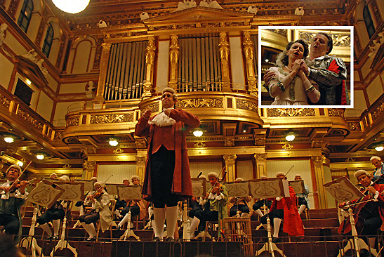 a concert at the Musikverein opera house in Vienna