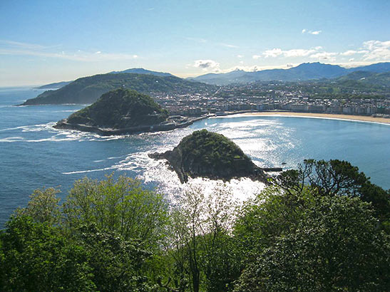 San Sebastian's harbor and beaches, Spain