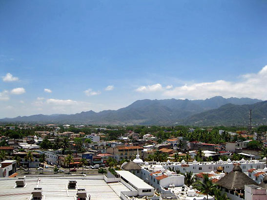 Puero Vallarta viewed from western slopes of the Sierra Madres