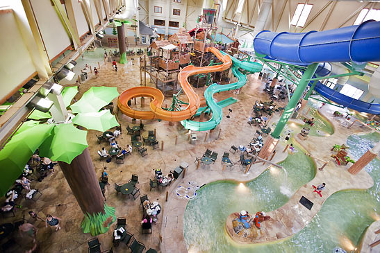 the waterpark at the Great Wolf Lodge, Williamsburg