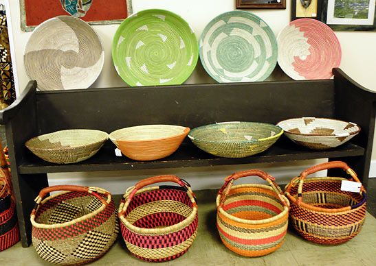 sweetgrass baskets at Veronica Gerald's Ultimate Gullah Shop