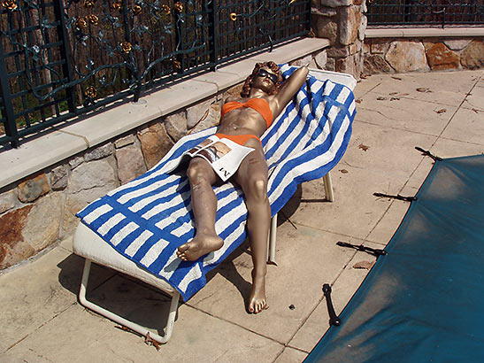 the Bathing Beauty sculpture by J. Seward Johnson at Nemacolin