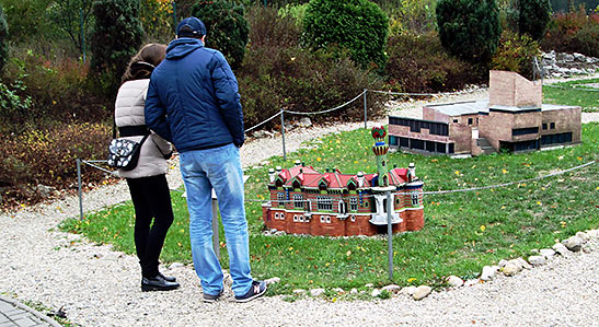miniatures of buildings at the Mini-Uni Exposition