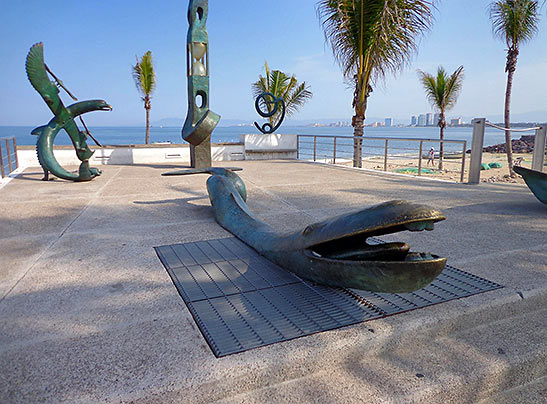 brass sculptures at the Malecon, Puerto Vallarta