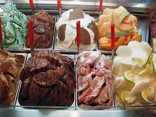 gelato at the Osteria da Baba