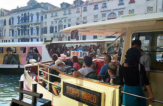 vaporetto water bus at Lido