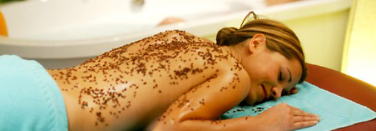 massage with oil extract made from the seeds, skin, stalk and pulp of grapes