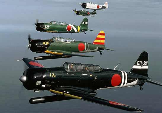 replica World War 2 Japanese aircraft that will take part in the LA Airshow