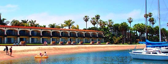 Bahia Resort and beachfront, Mission Bay, San Diego