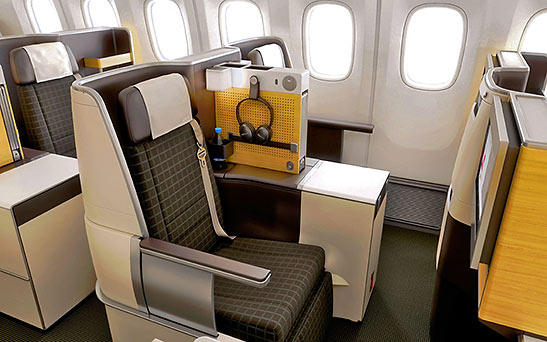 mini-suites in Business Class, SWISS Air