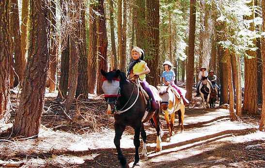 guided horseback tour from Drakesbad Guest Ranch