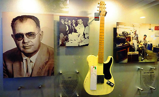Leo Fender display at the Fender Visitor Center