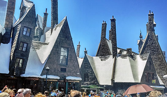 the Harry Potter village