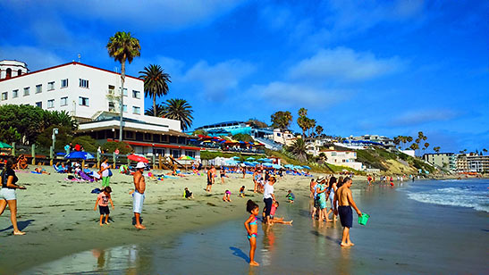 the beachfront at Hotel Laguna, Laguna Beach