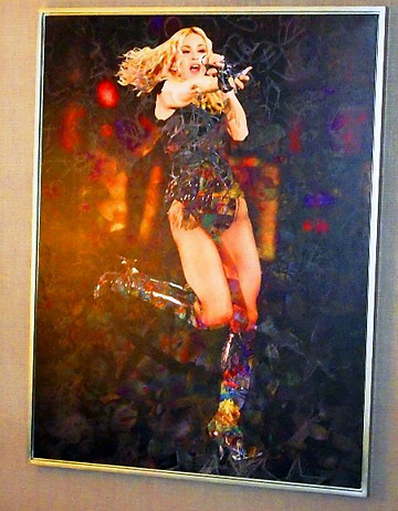 painting of Madonna in the writer's room at the Luxe