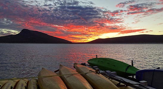 sunset at the Sea of Cortez viewed from the Safari Endeavor