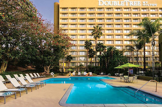DoubleTree Hilton Westside, Culver City, with the pool in the foreground