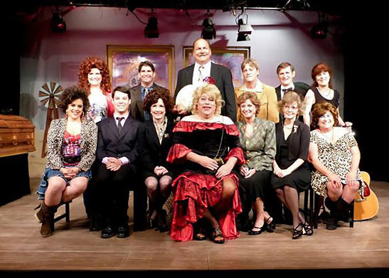 the cast of 'Sordid Lives' at the Westchester Playhouse