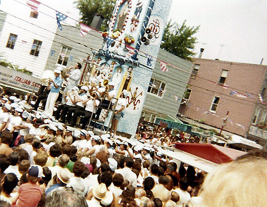 the Giglio at the Feast of Our Lady of Mt. Carmel in 1978 with then New York Governor Mario Cuomo